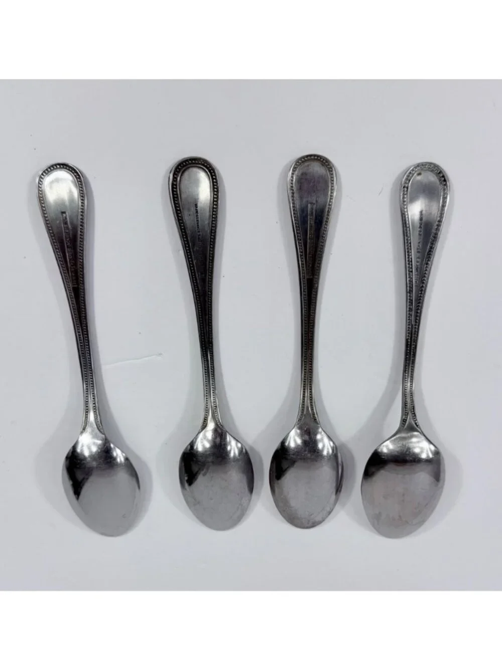 Set Of 4 Nantucket Distributing Christmas Tree Shops Stainless Steel Teaspoons W
